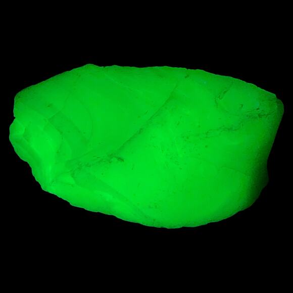 Custard Art Glass Cullet Uranium Glowing Slag Glass #4GX121 - Picture 1 of 6